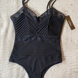 Lulu’s Black Lace Bodysuit